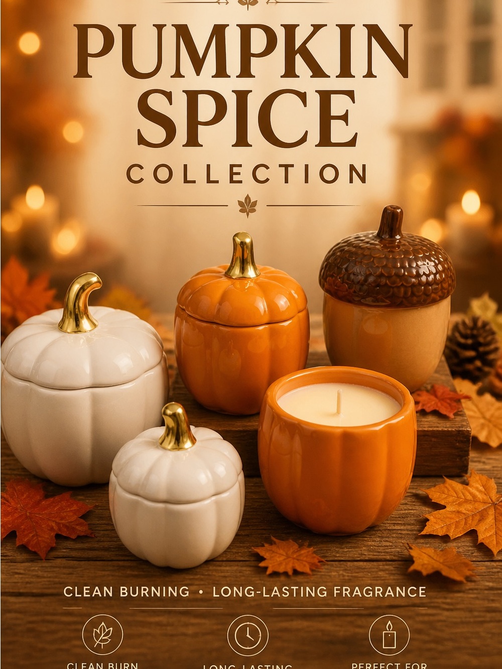 Pumpkin Candle with Pumpkin Spice Fragrance